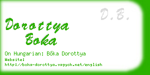 dorottya boka business card