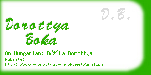 dorottya boka business card